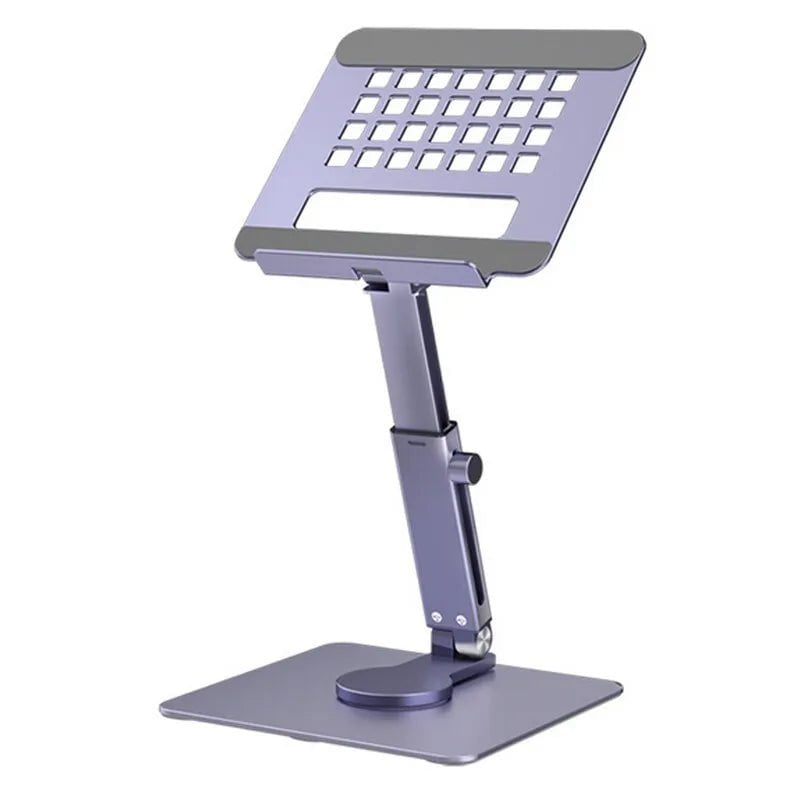 Tekbold Gray Aluminum Tablet Stand 360°Rotating Folding Adjustable Desk Holder Mount Riser for iPad Pro Air 4 Mini 12.9 4-14 Inch Xiaomi Tab