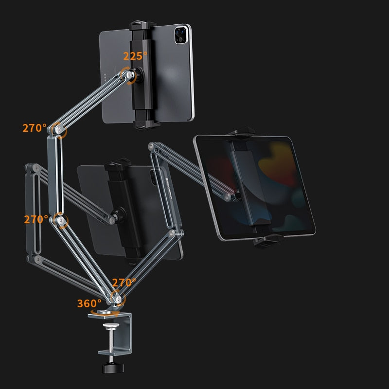 Tekbold Artpowers Universal Tablet Holder Flexible Stand for iPad Air Pro Mini Galaxy Tab Xiaomi Lenovo Clip Mount Bed Phone Holder