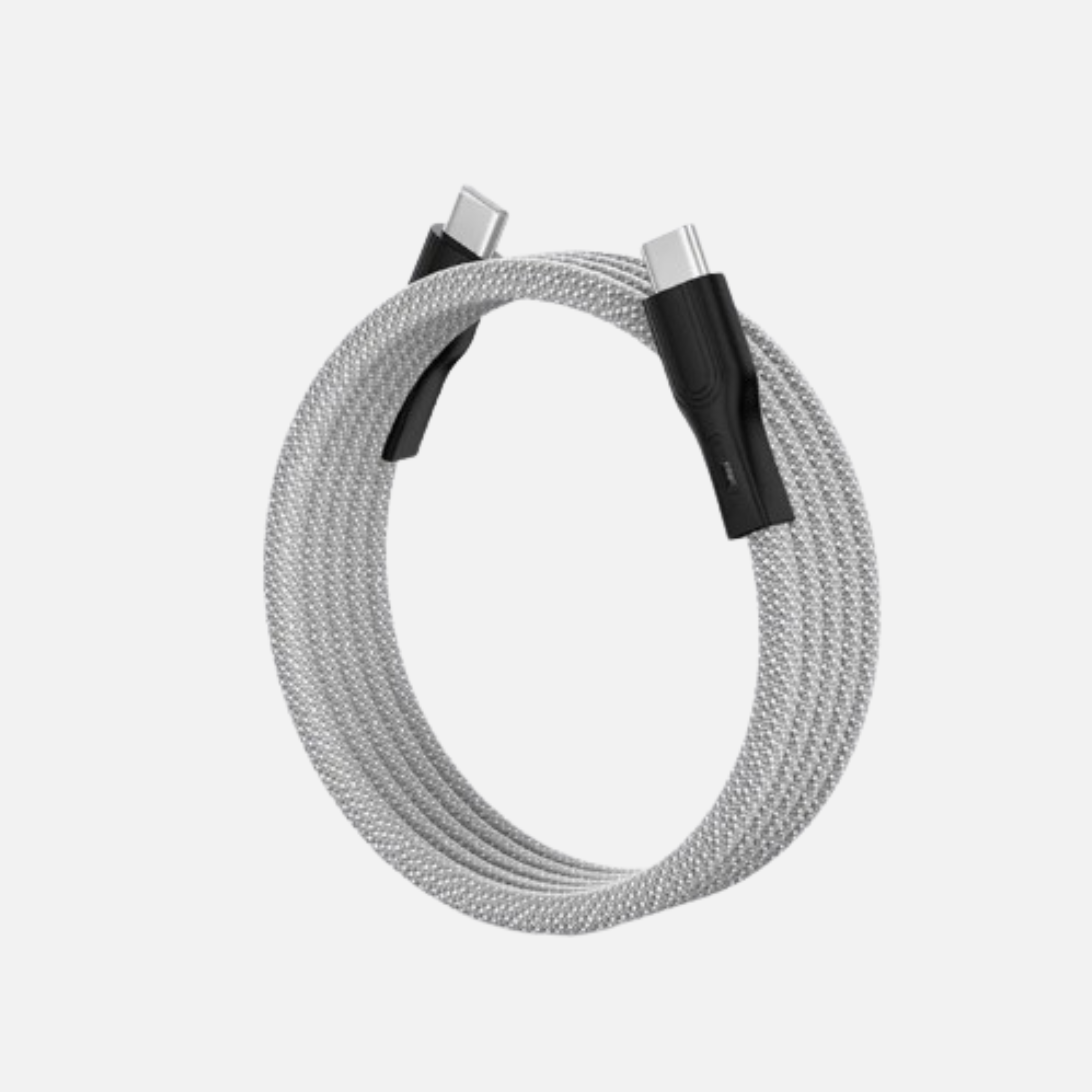 Tekbold USB-C USB-C silvery / 1m Bolt - Câble magnétique à recharge rapide USB C 1 M