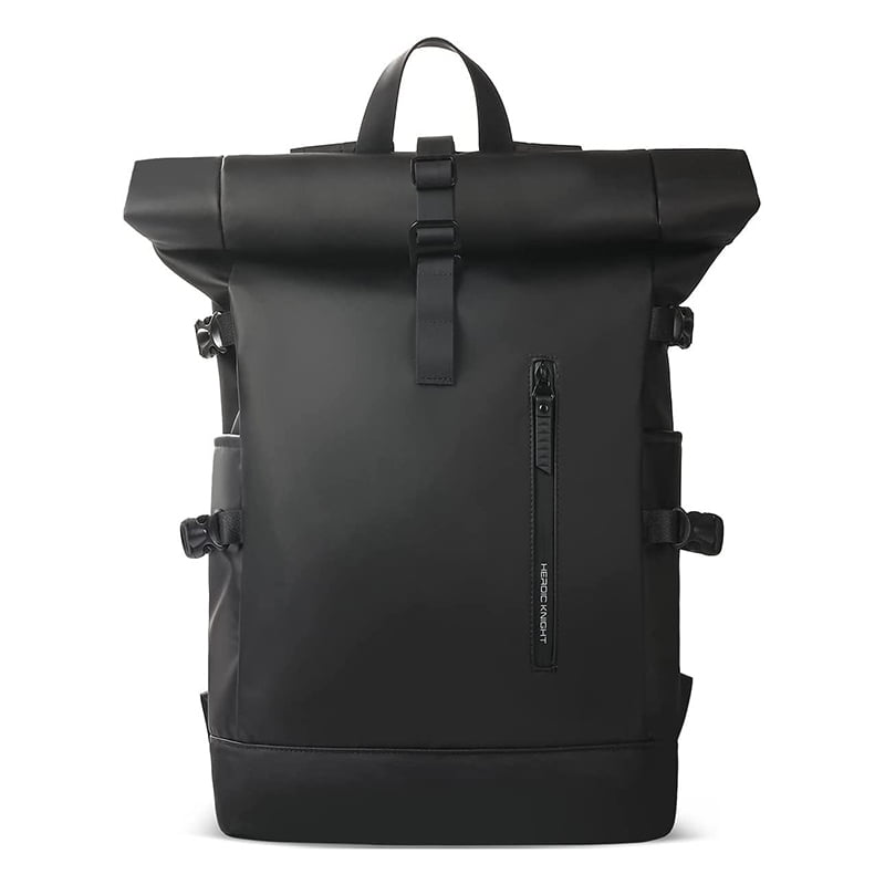 Tekbold Black Heroic Knight Men's Travel Backpack Expandable 15.6 Inch Laptop Bag with USB Port Waterproof Rollup Backpack Leisure Mochilas