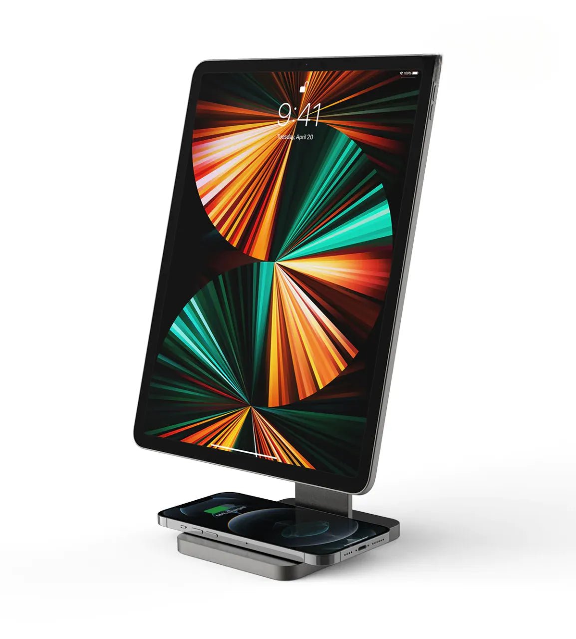 Tekbold KUXIU Magnetic Stand For iPad Pro 11"1st/2nd/3rd, iPad Air 4/5 with Fast Wireless Charging Base Adjustable Rotation Tablet Hold