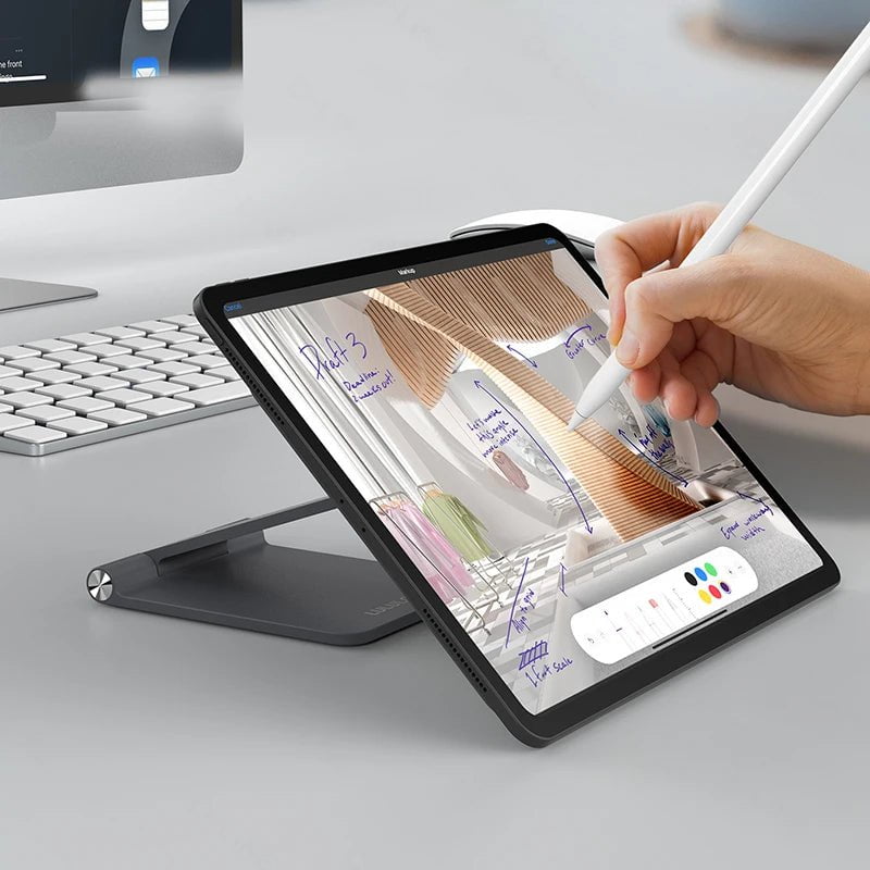 Tekbold LULULOOK Magnetic Stand For iPad Pro,Adjustable Foldable Holder For iPad Pro 12.9/11 iPad Air 5/4th Rotation Bracket Take Notes