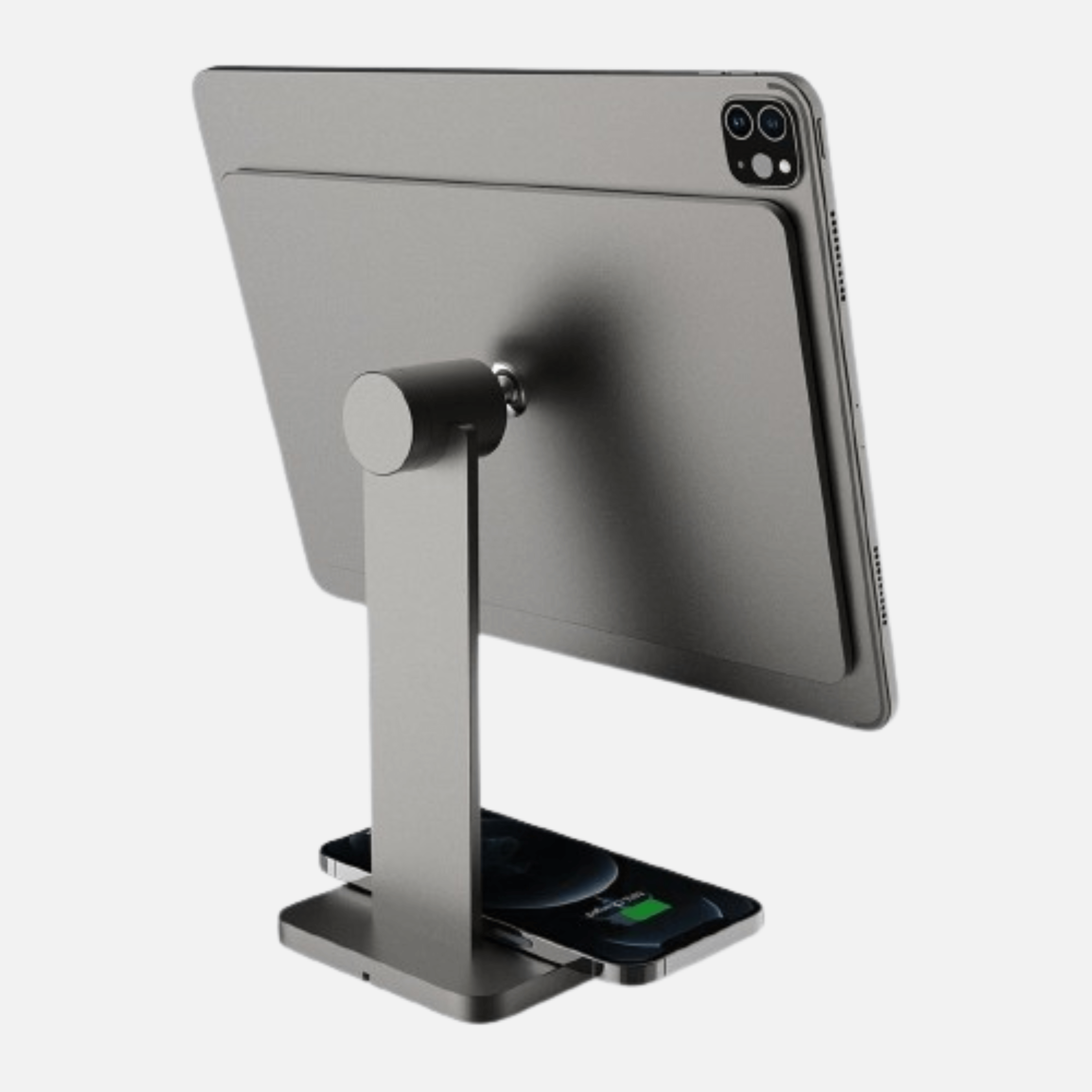 Tekbold MagnetFold Max - Support magnetique Ipad équipé d'une station de charge sans fil