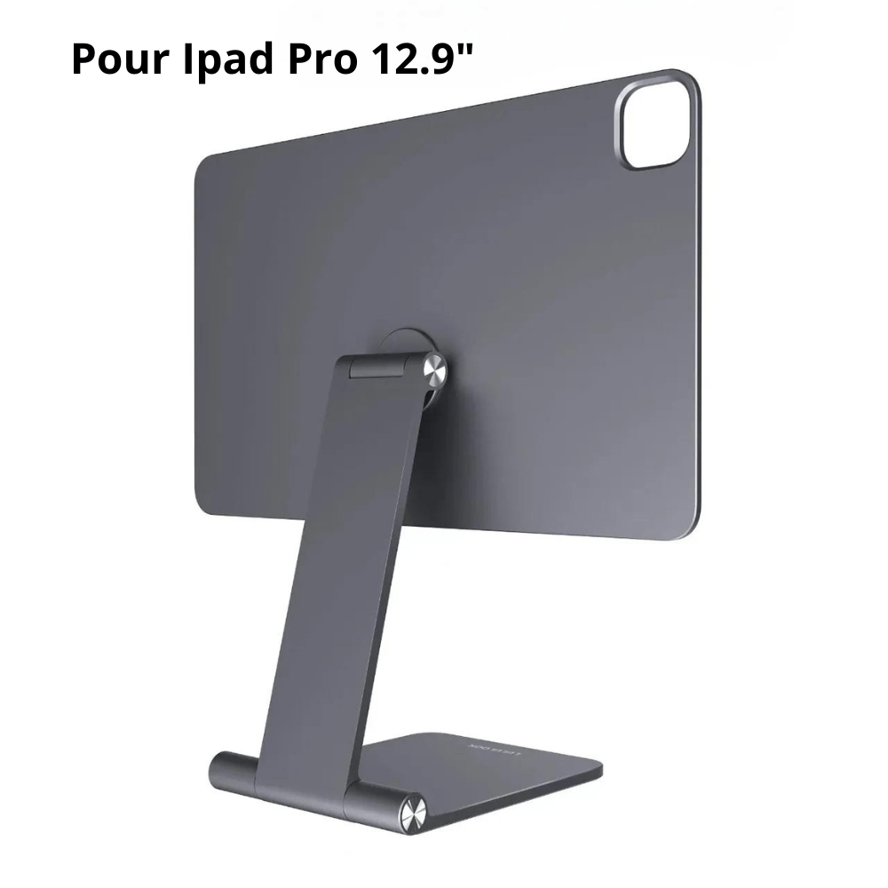 Tekbold iPad Pro 12.9 pouces MagnetFold - Support magnétique et ajustable 360°