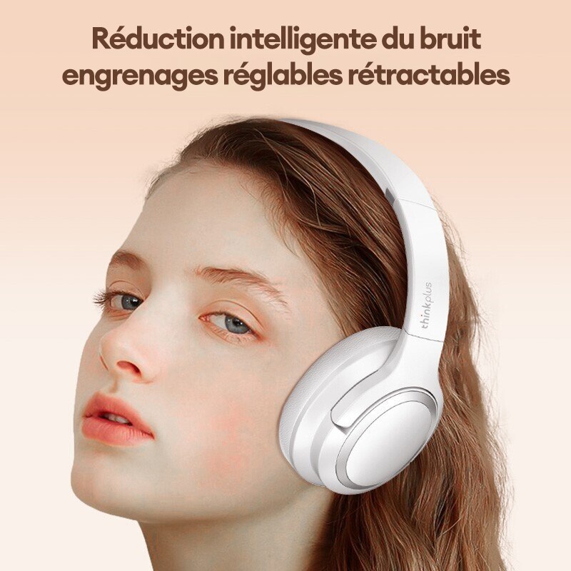 Tekbold Original Lenovo TH40 Stereo Wireless Bluetooth Earphones Sports Headphones HIFI Sound Quality Smart Noise Cancelling With Mic