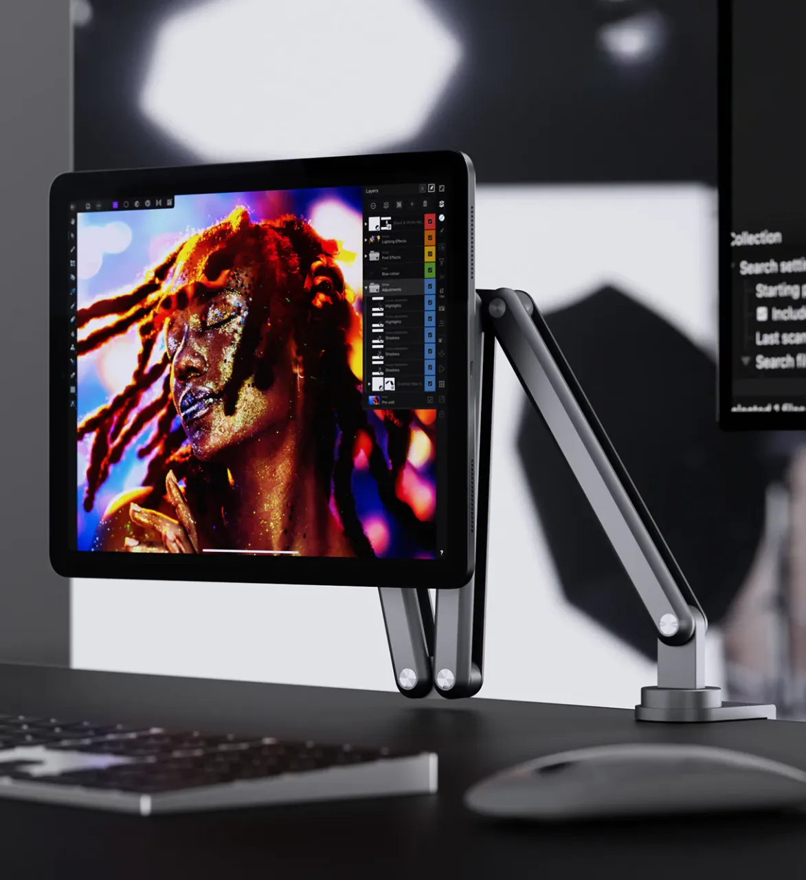 Tekbold StoneHolder - Support Ipad magnétique avec bras pliable et flexible