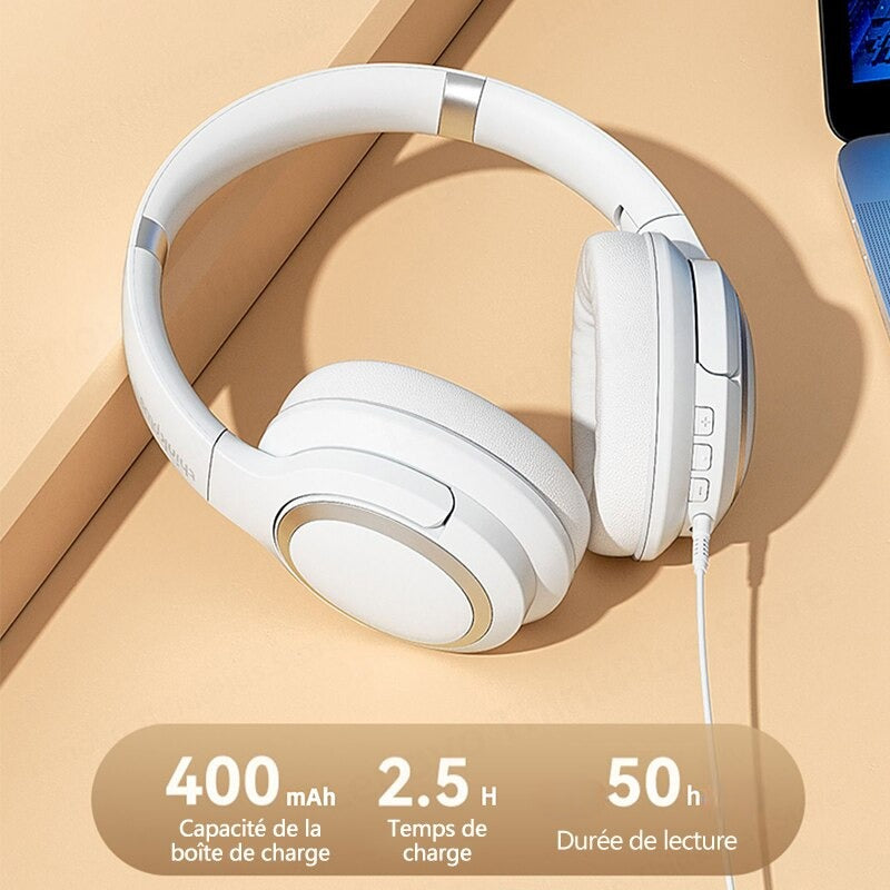 Tekbold Blanc Thinkplus HD - Casque à réduction de bruit active