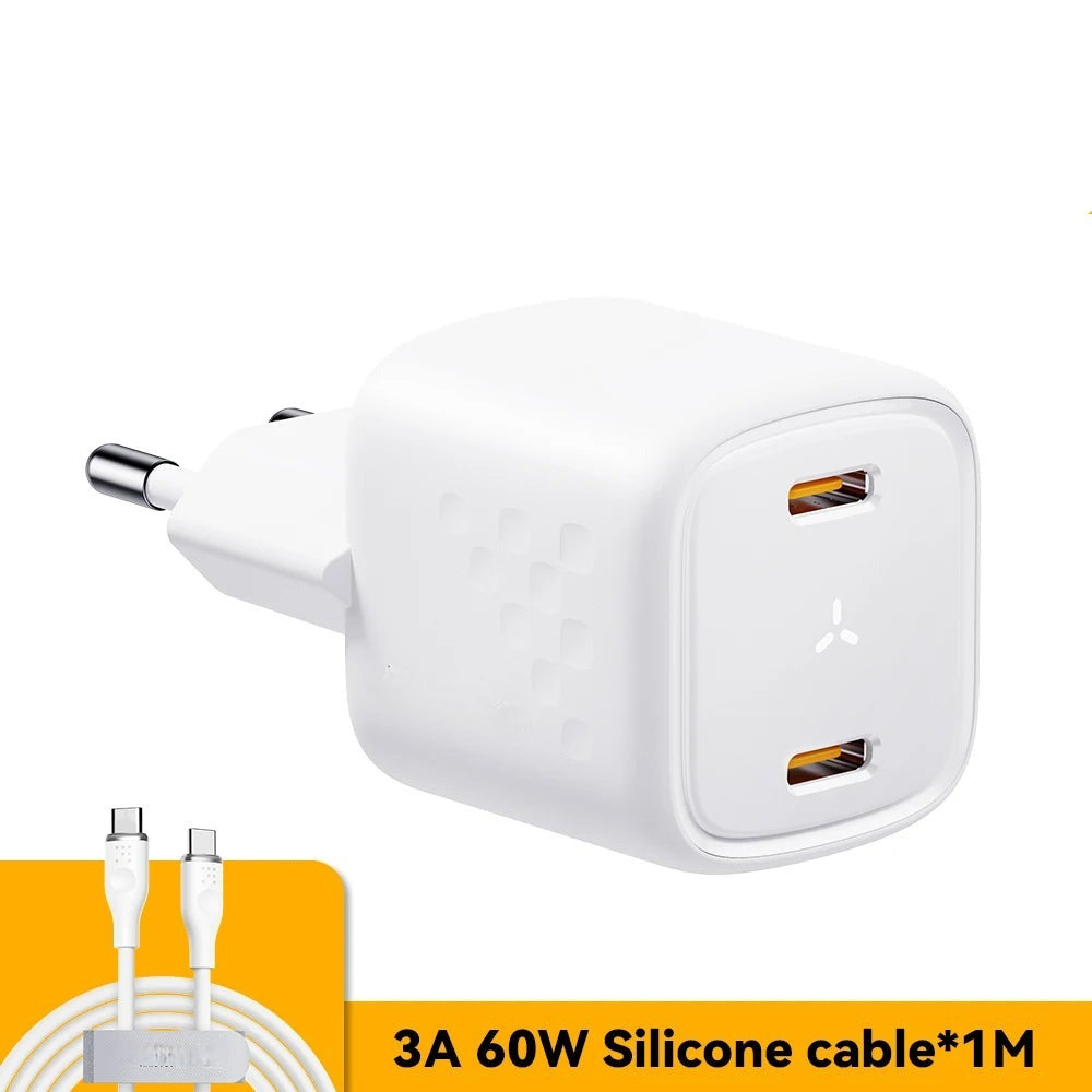 Tekbold VOLTME GaN 30W Fast USB Charger PD Fast Charging For iPhone 15 14 USB Type C Fast Charger Quick Charge For iPad Pro Samsung S21