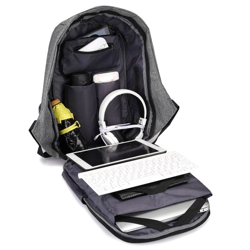 Tekbold Packway - Sac à dos anti vol avec chargeur USB équipé