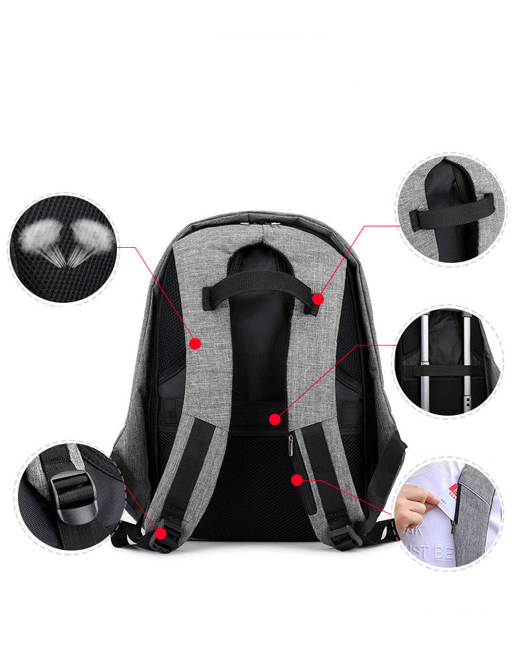 Tekbold Packway - Sac à dos anti vol avec chargeur USB équipé
