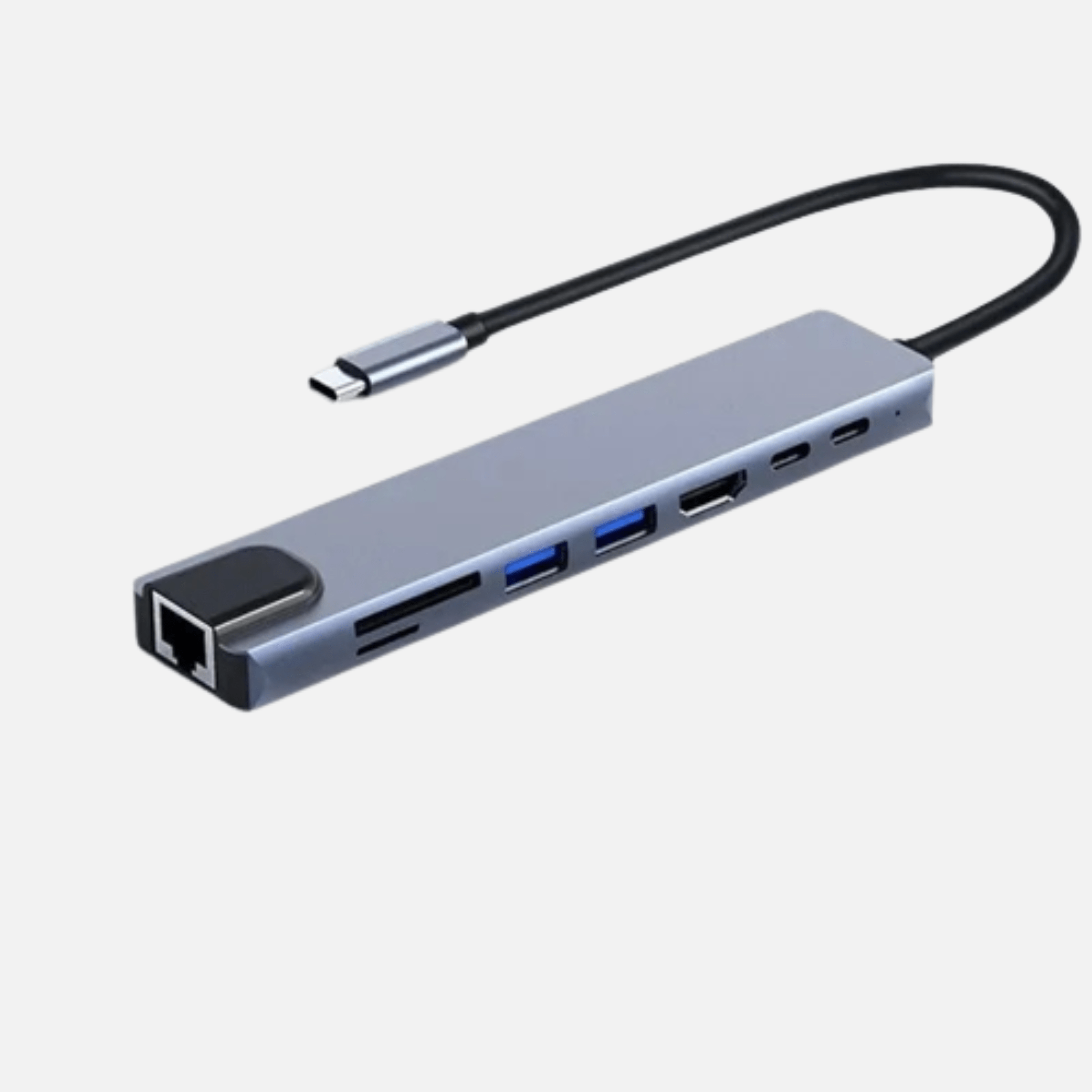 Tekbold Gris HubTek -  Hub adaptateur HDMI 4K USB type-C